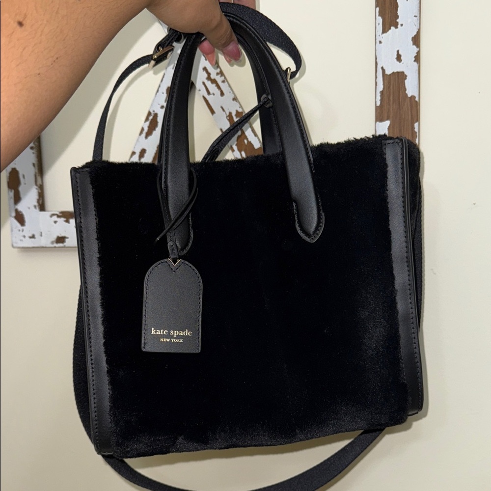 Kate Spade Black Fur Satchel